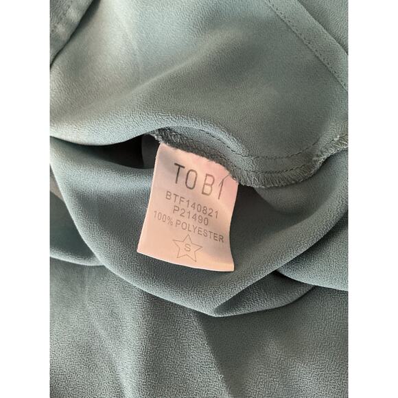 TOBI Tunic W Small Boho Peasant Chiffon Embroidered Aztec Feminine Sheer Tribal - Picture 8 of 9